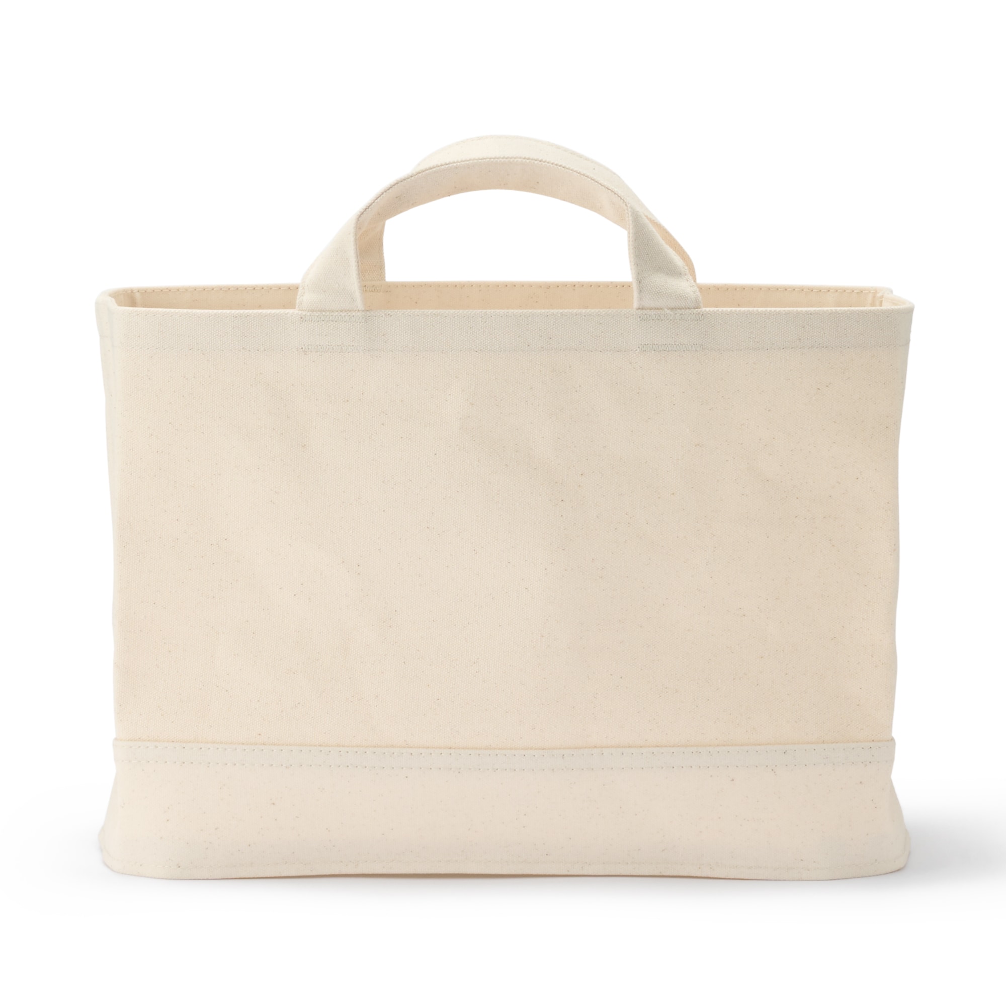 綿帆布　持ち手付ソフトボックス　スリム大