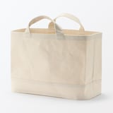 綿帆布　持ち手付ソフトボックス　スリム大