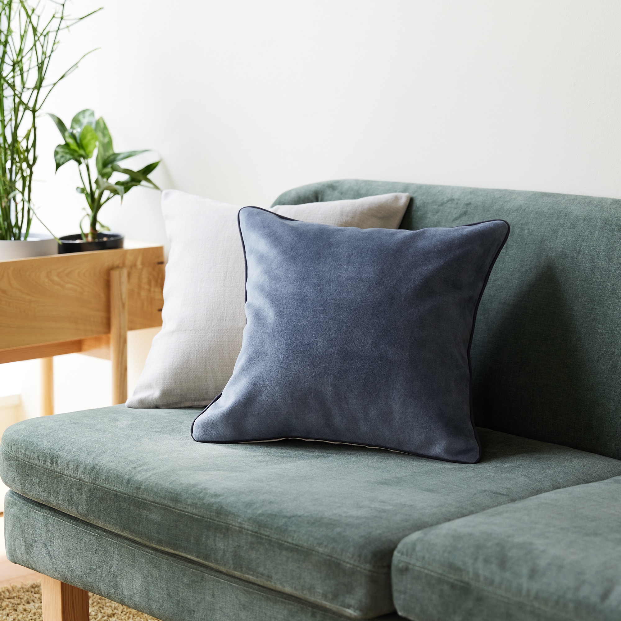 ［ＩＤＥＥ］ＣＡＳＡＭＡＮＣＥ　ＭＡＮＡＤＥクッションカバー４０ｃｍ角ブルー