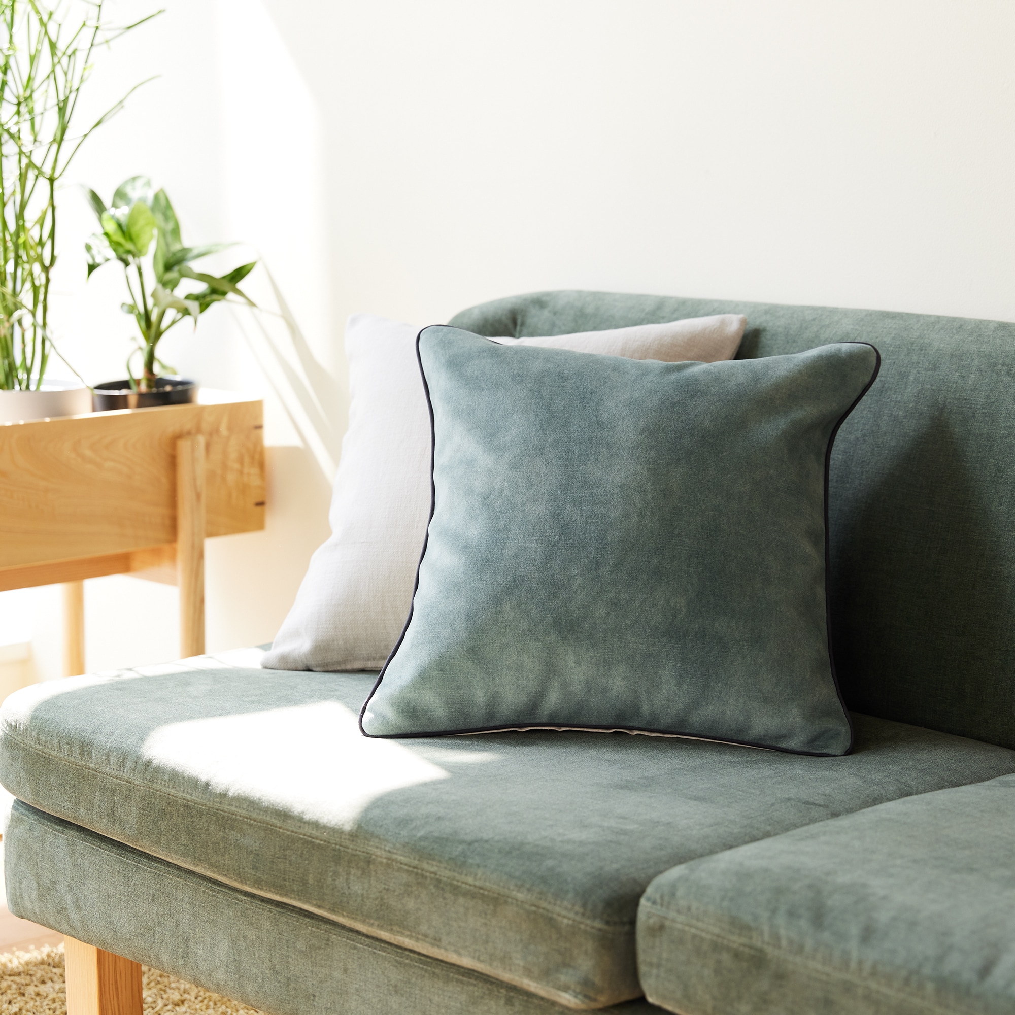 ［ＩＤＥＥ］ＣＡＳＡＭＡＮＣＥ　ＭＡＮＡＤＥクッションカバー４０ｃｍ角グリーン