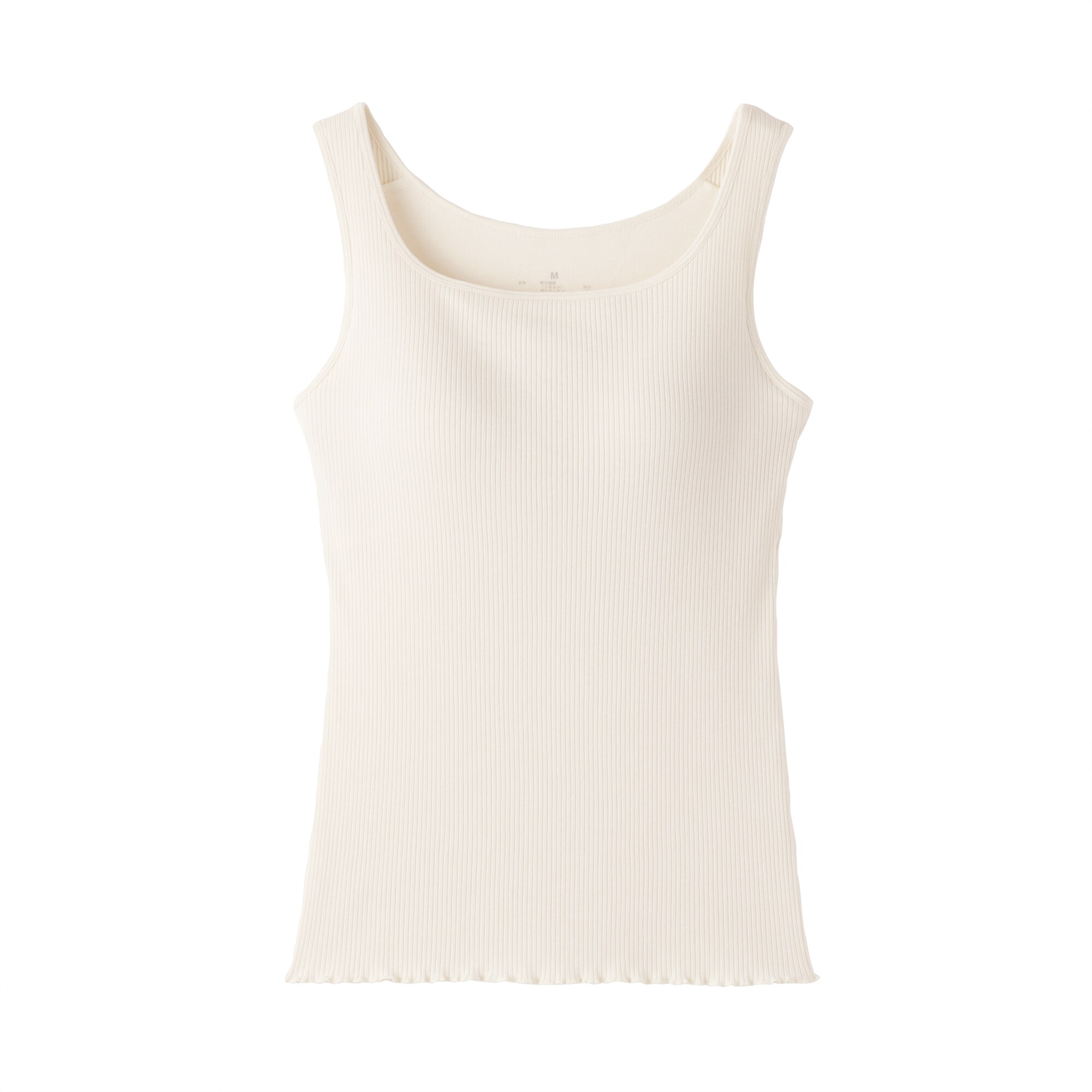 婦人　なめらかリブブラタンクトップ
