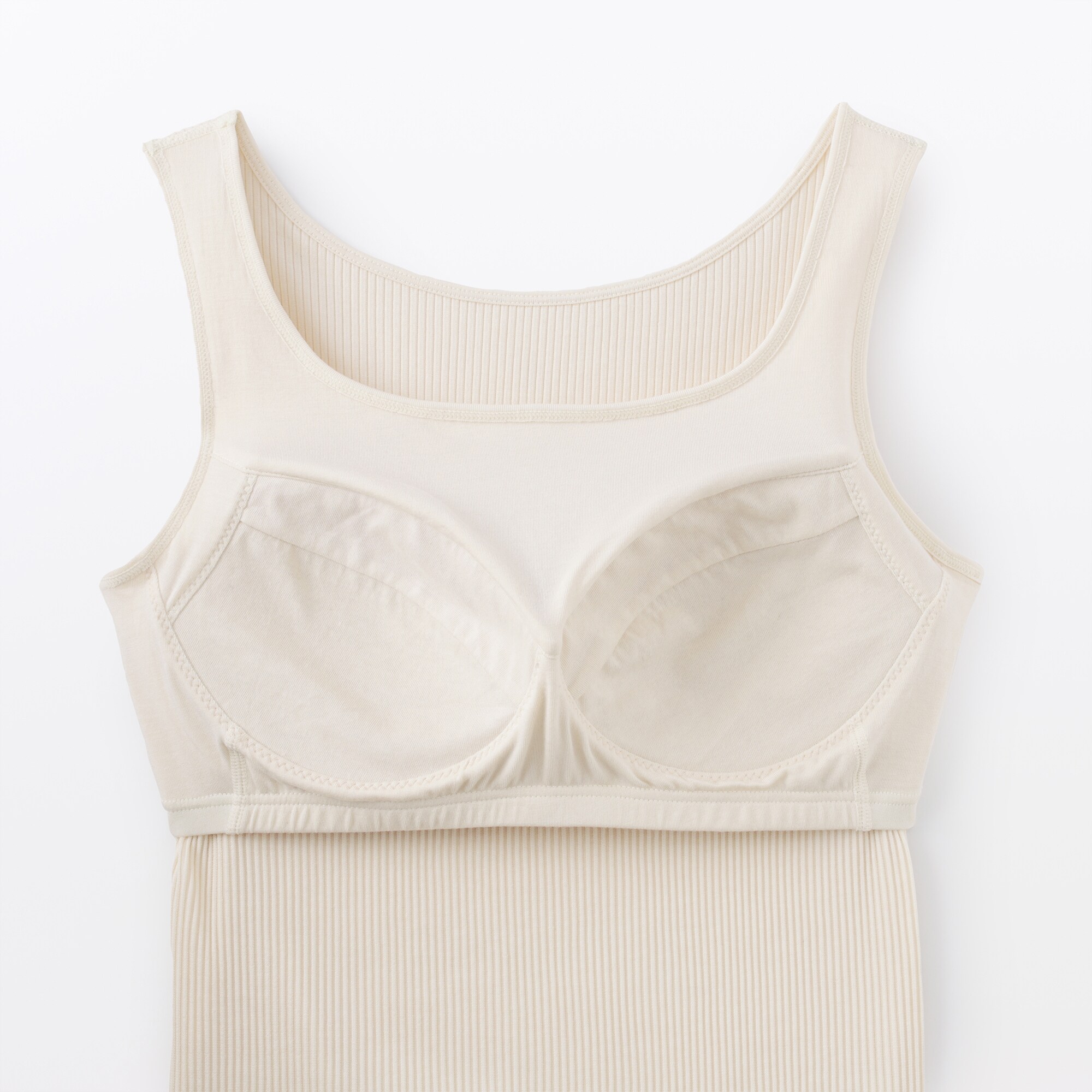 婦人　なめらかリブブラタンクトップ