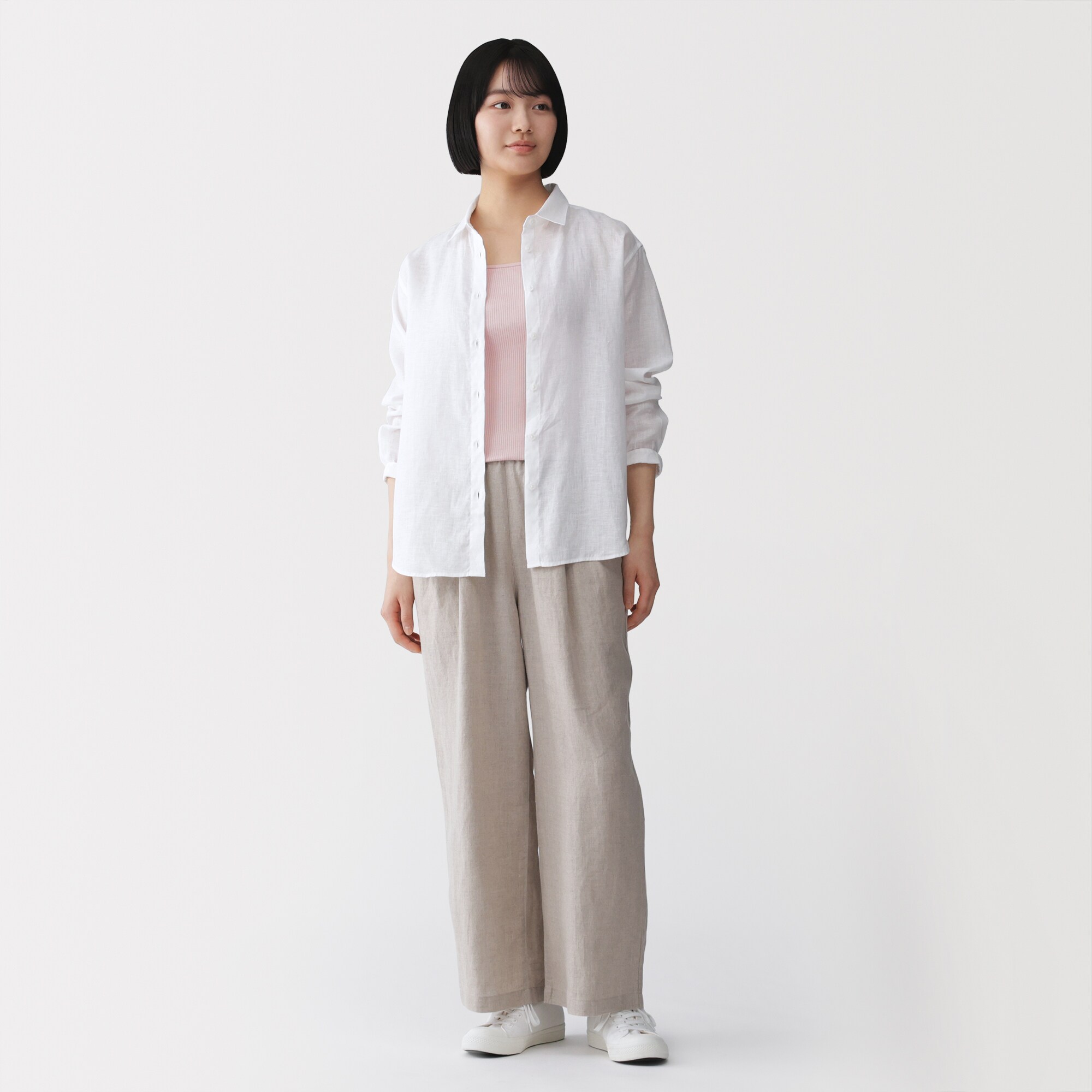 婦人　なめらかリブブラタンクトップ