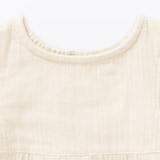 ベビー　あたまするっと楊柳ガーゼフリルスリーブブラウス