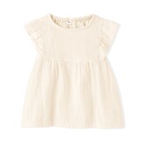 ベビー　あたまするっと楊柳ガーゼフリルスリーブブラウス