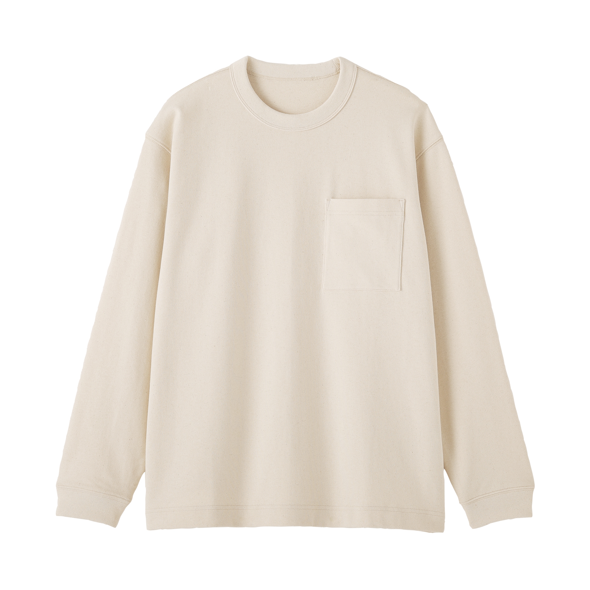 紳士 木の実から作ったカポック混ポケット付き長袖Tシャツ | 無印良品