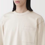 紳士　木の実から作ったカポック混ポケット付き長袖Ｔシャツ