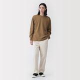 紳士　木の実から作ったカポック混ポケット付き長袖Ｔシャツ