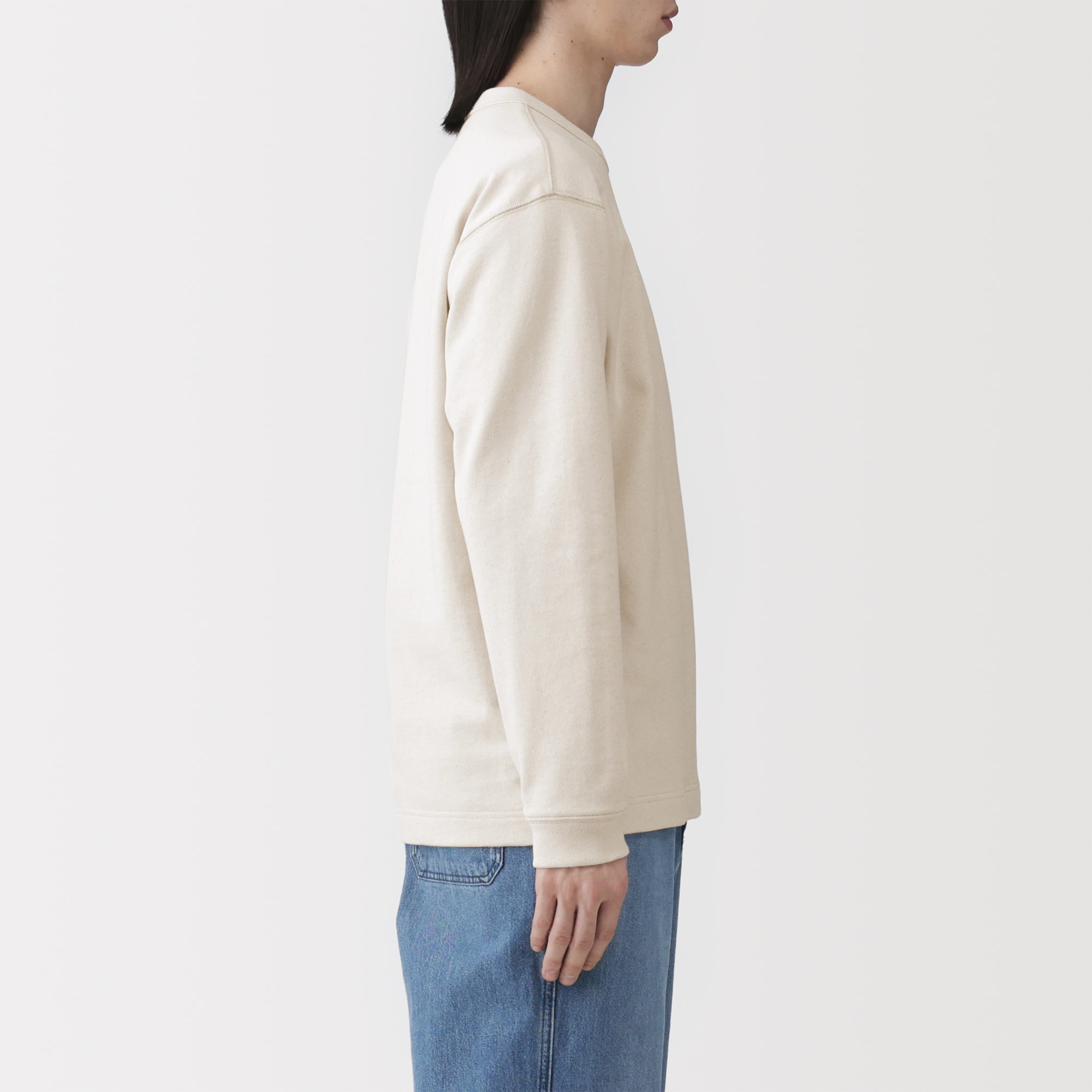 紳士　木の実から作ったカポック混ポケット付き長袖Ｔシャツ