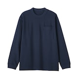 紳士　木の実から作ったカポック混ポケット付き長袖Ｔシャツ