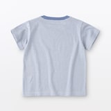 ベビー　あたまするっと　綿天竺編みクルーネック半袖Ｔシャツ　ボーダー