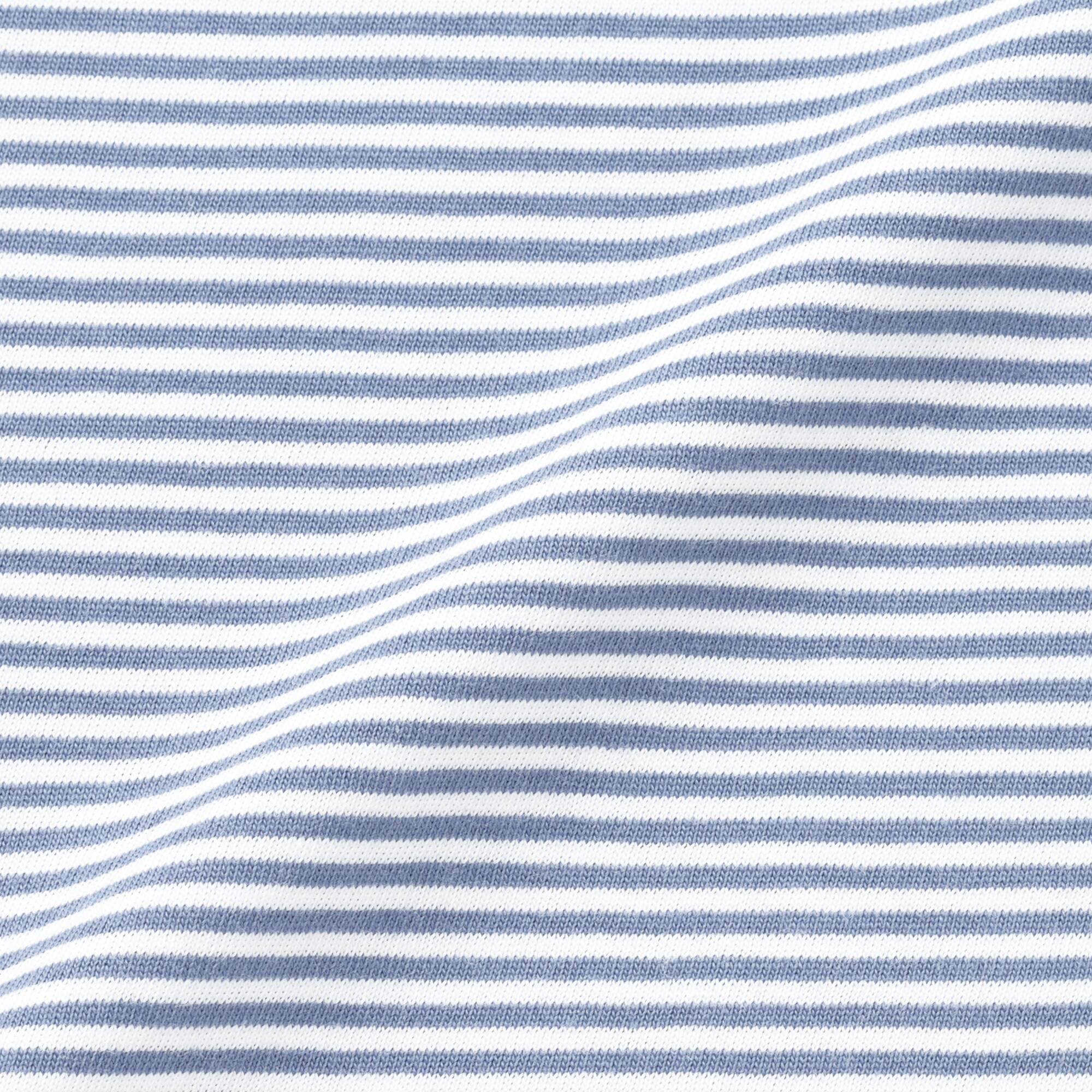 ベビー　あたまするっと　綿天竺編みクルーネック半袖Ｔシャツ　ボーダー