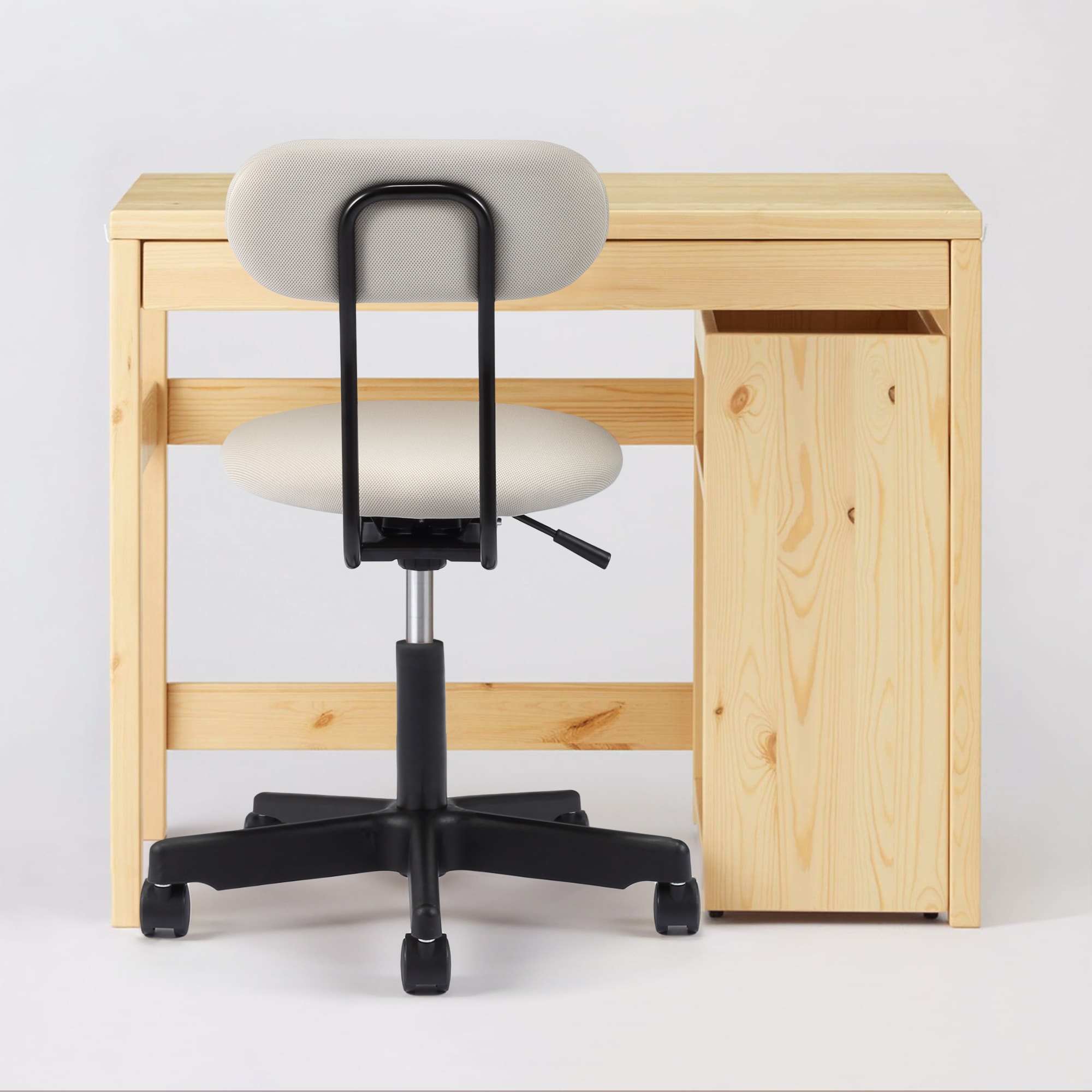 無印良品　パイン材　学習机　キャビネットセット 無印良品(MUJI)のパイン材シリーズのパーソナルデスク