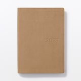 スエード調月曜始まりマンスリー／ウィークリースケジュール帳　２０２６年１２月