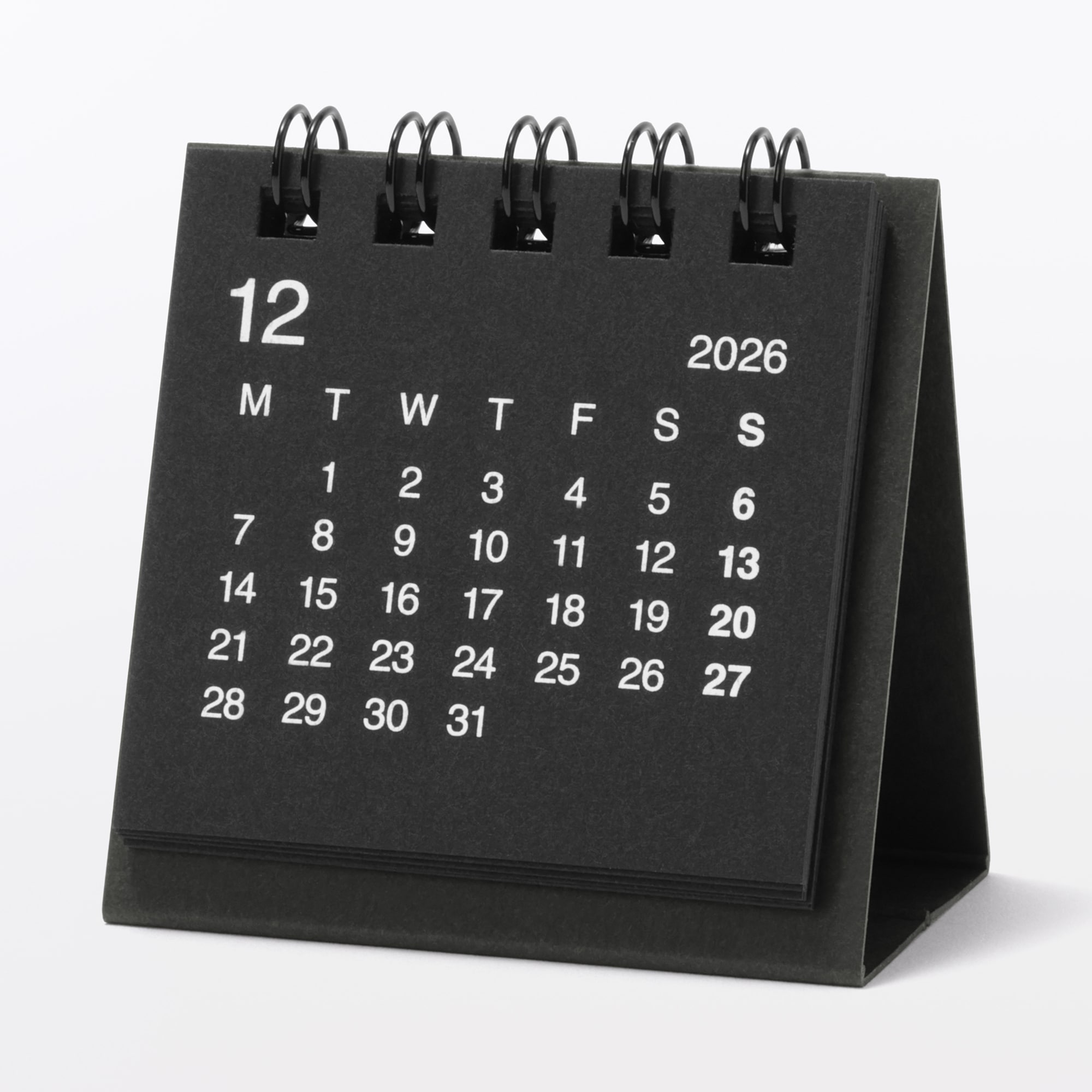 月曜始まりミニカレンダー／２０２６年１２月～２０２７年１２月