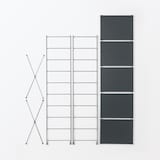 スチールユニットシェルフ・スチール棚セット・大・ダークグレー