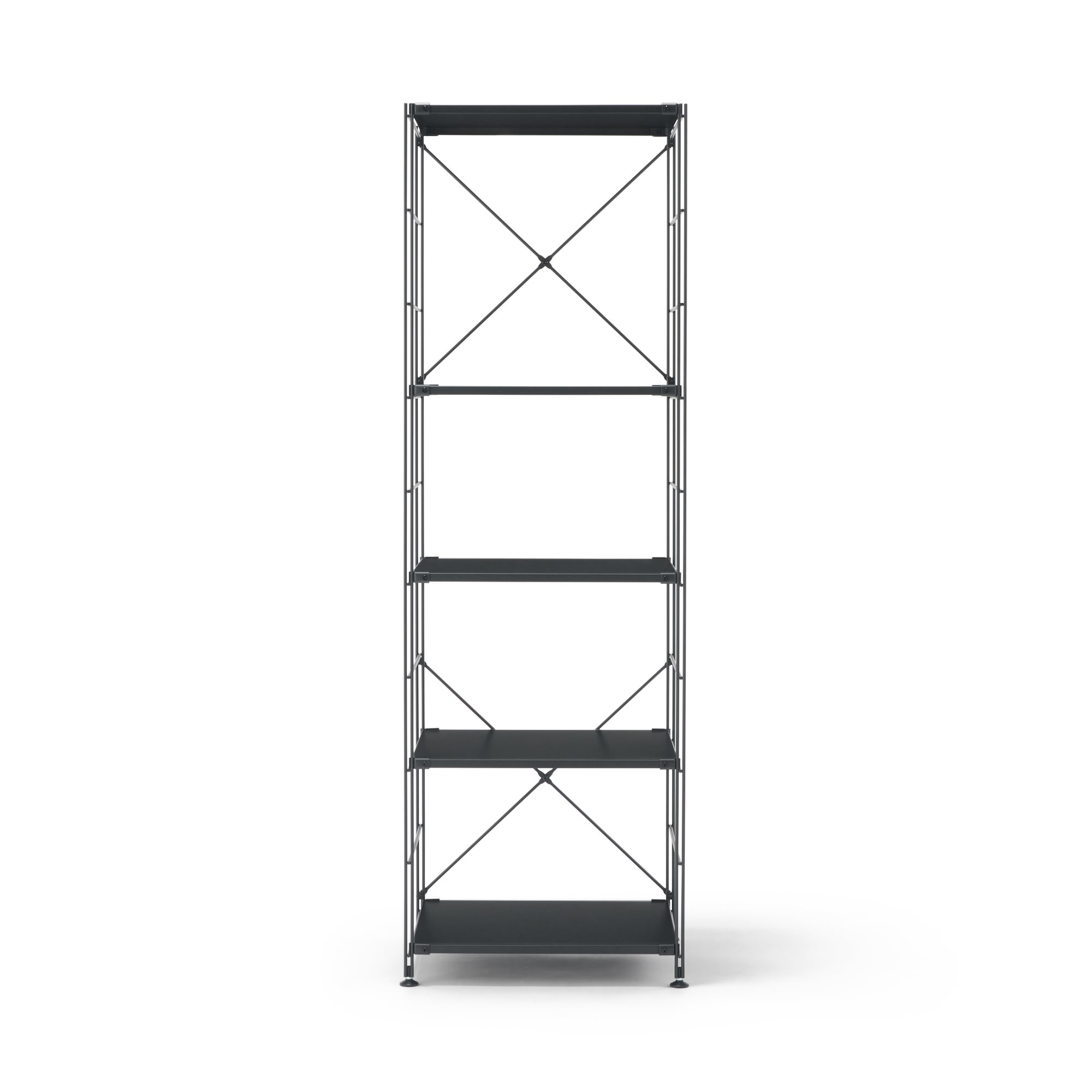 スチールユニットシェルフ・スチール棚セット・大・ダークグレー