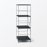 スチールユニットシェルフ・スチール棚セット・中・ダークグレー