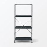 スチールユニットシェルフ・スチール棚セット・中・ダークグレー