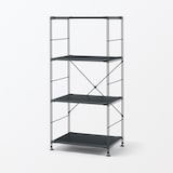 スチールユニットシェルフ・スチール棚セット・中・ダークグレー