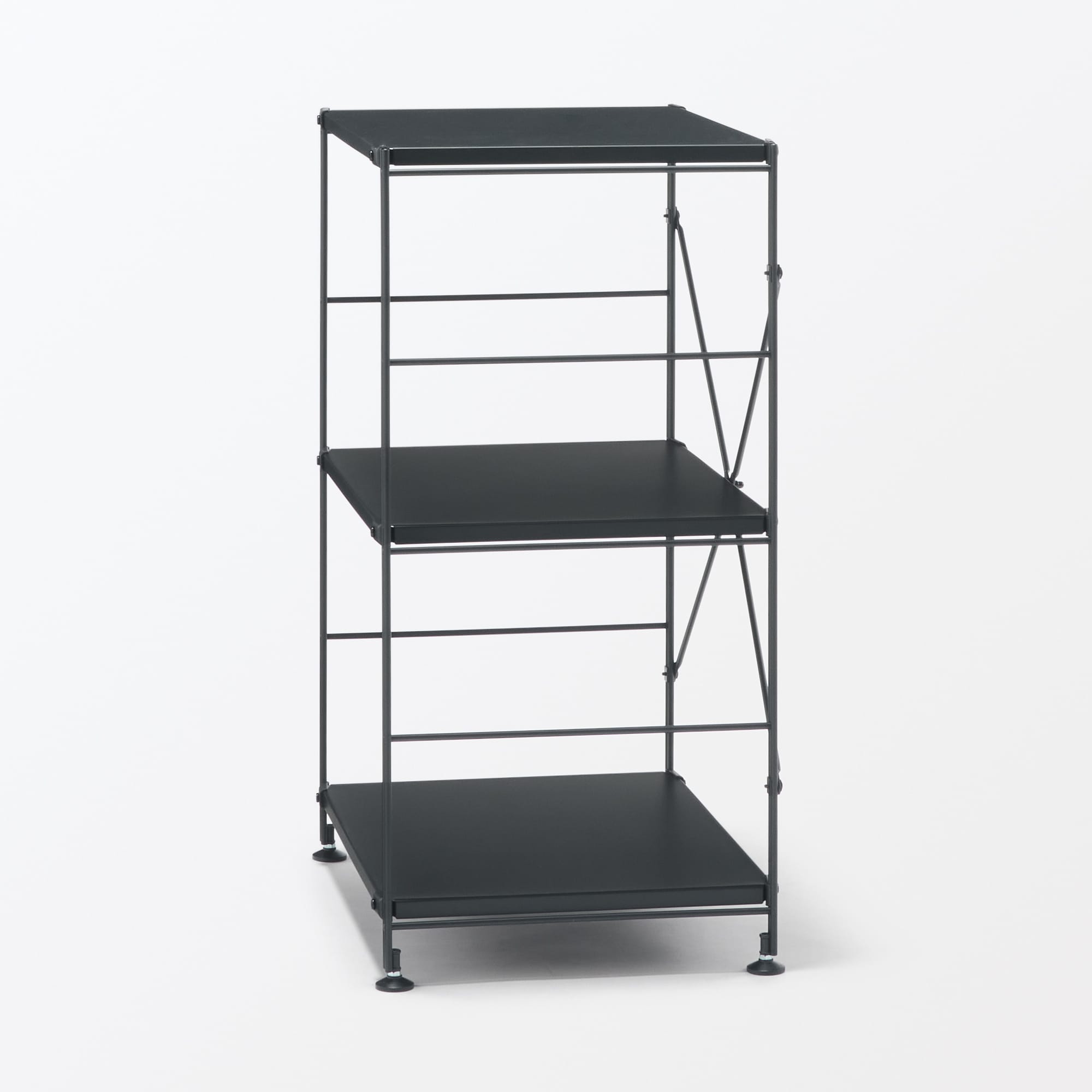 スチールユニットシェルフ・スチール棚セット・小・ダークグレー