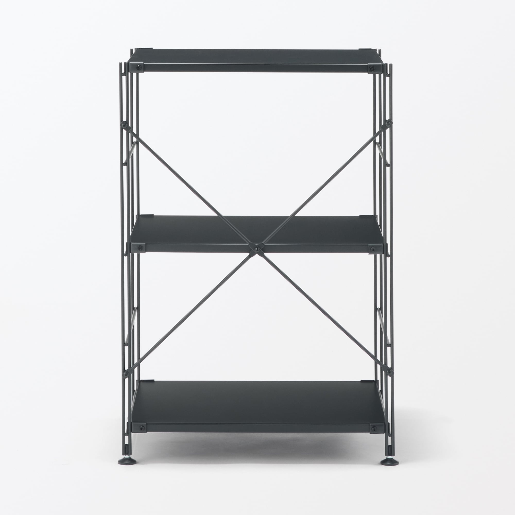 スチールユニットシェルフ・スチール棚セット・小・ダークグレー