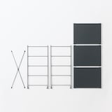 スチールユニットシェルフ・スチール棚セット・小・ダークグレー