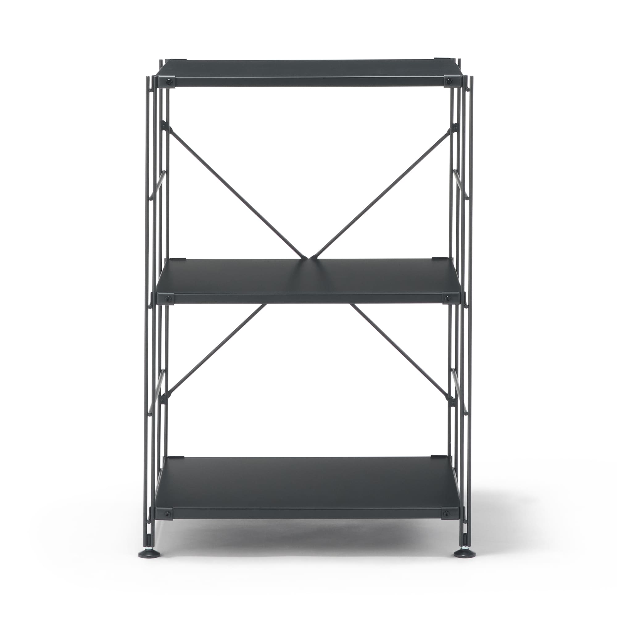 スチールユニットシェルフ・スチール棚セット・小・ダークグレー