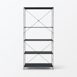 スチールユニットシェルフ・スチール棚セット・ワイド・大・ダークグレー