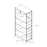 スチールユニットシェルフ・スチール棚セット・ワイド・大・ダークグレー