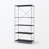 スチールユニットシェルフ・スチール棚セット・ワイド・大・ダークグレー