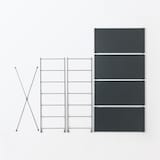 スチールユニットシェルフ・スチール棚セット・ワイド・中・ダークグレー