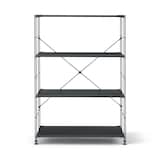 スチールユニットシェルフ・スチール棚セット・ワイド・中・ダークグレー