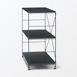 スチールユニットシェルフ・スチール棚セット・ワイド・小・ダークグレー