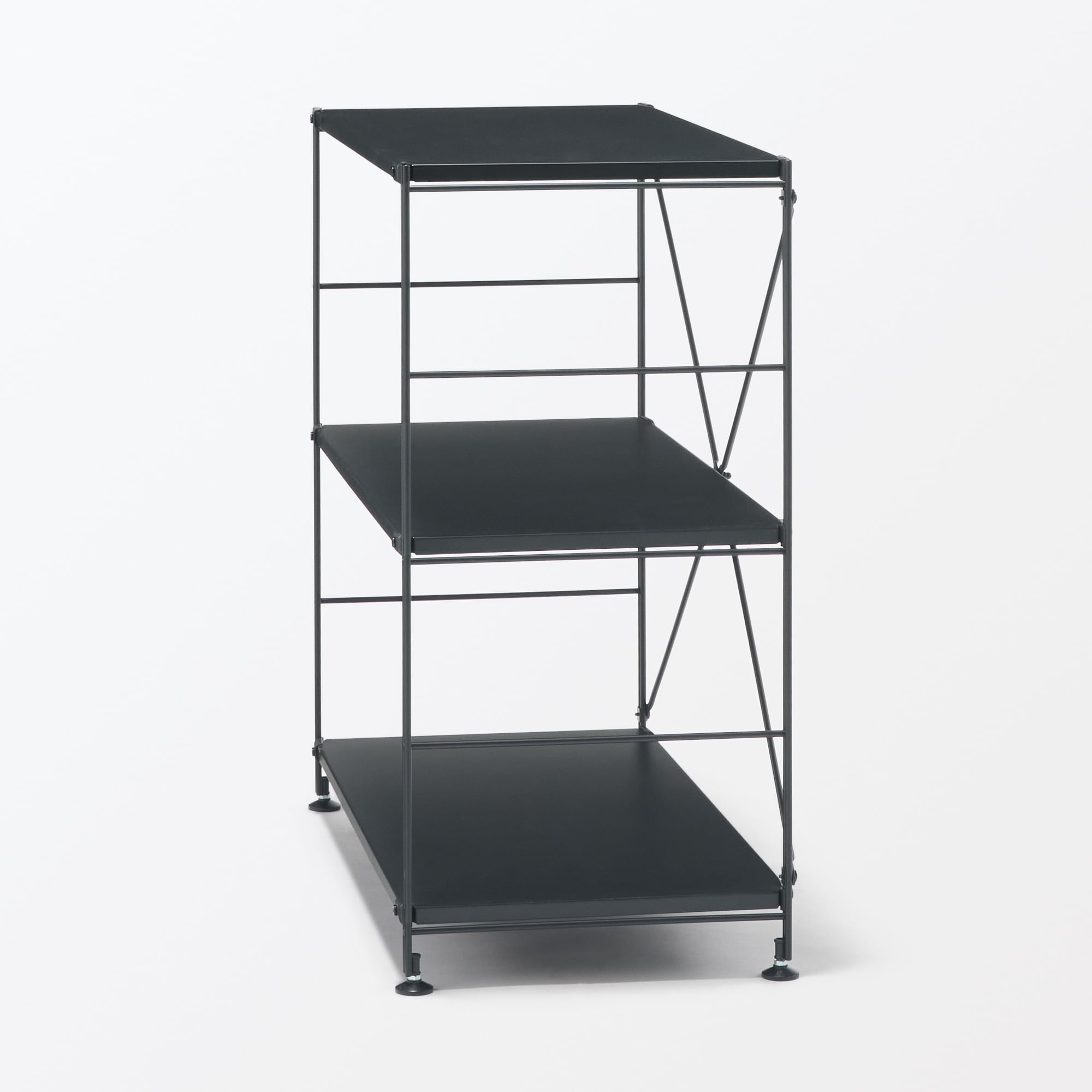 スチールユニットシェルフ・スチール棚セット・ワイド・小・ダークグレー