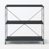 スチールユニットシェルフ・スチール棚セット・ワイド・小・ダークグレー