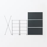 スチールユニットシェルフ・スチール棚セット・ワイド・小・ダークグレー