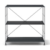 スチールユニットシェルフ・スチール棚セット・ワイド・小・ダークグレー