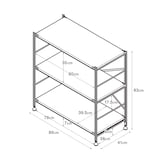 スチールユニットシェルフ・スチール棚セット・ワイド・小・ダークグレー