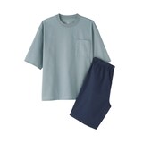 紳士　風を通す　半袖ルームウェアセット