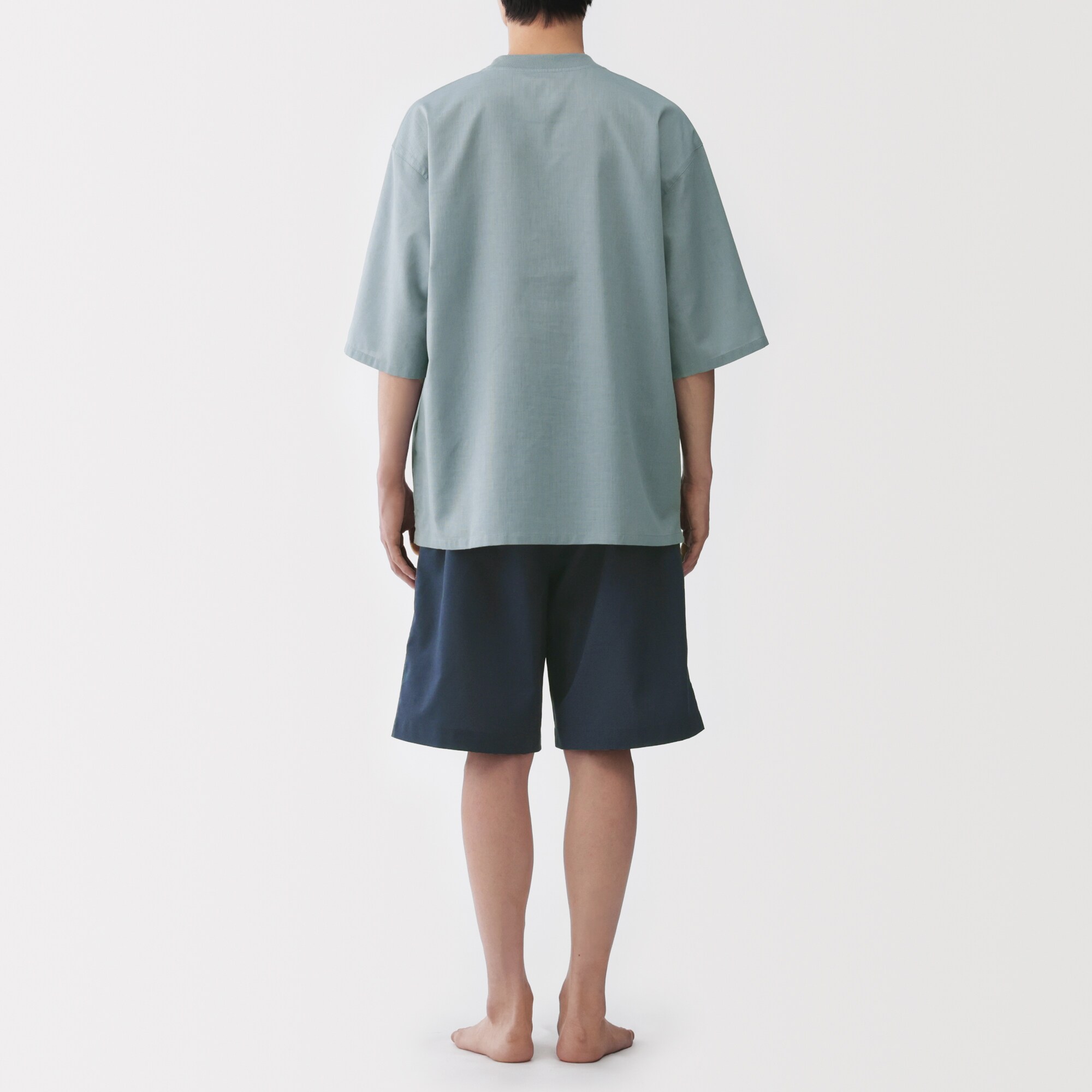 紳士　風を通す　半袖ルームウェアセット