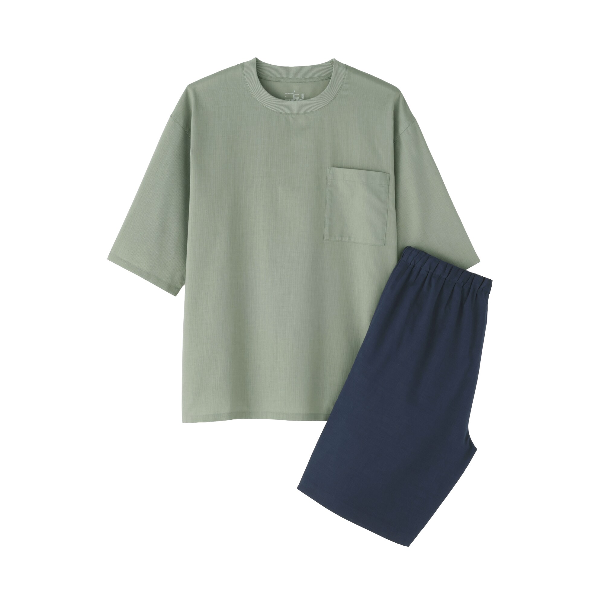 紳士　風を通す　半袖ルームウェアセット