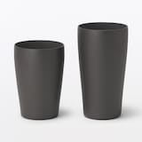 ステンレス　真空断熱二重構造　保冷タンブラー／チャコールグレー