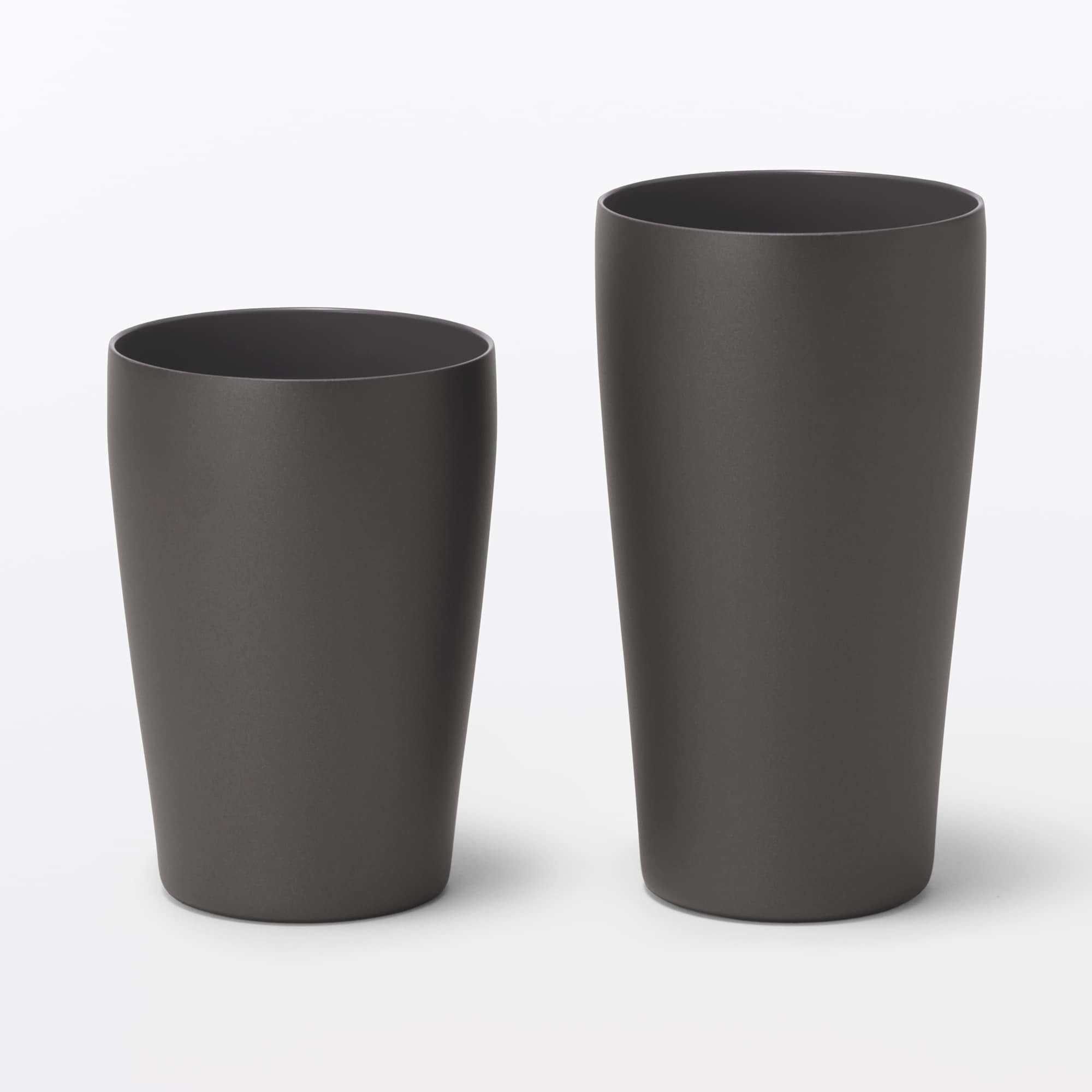 ステンレス　真空断熱二重構造　保冷タンブラー／チャコールグレー