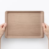 木製　すべりにくい薄型トレー　小