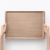 木製　すべりにくい薄型トレー　大