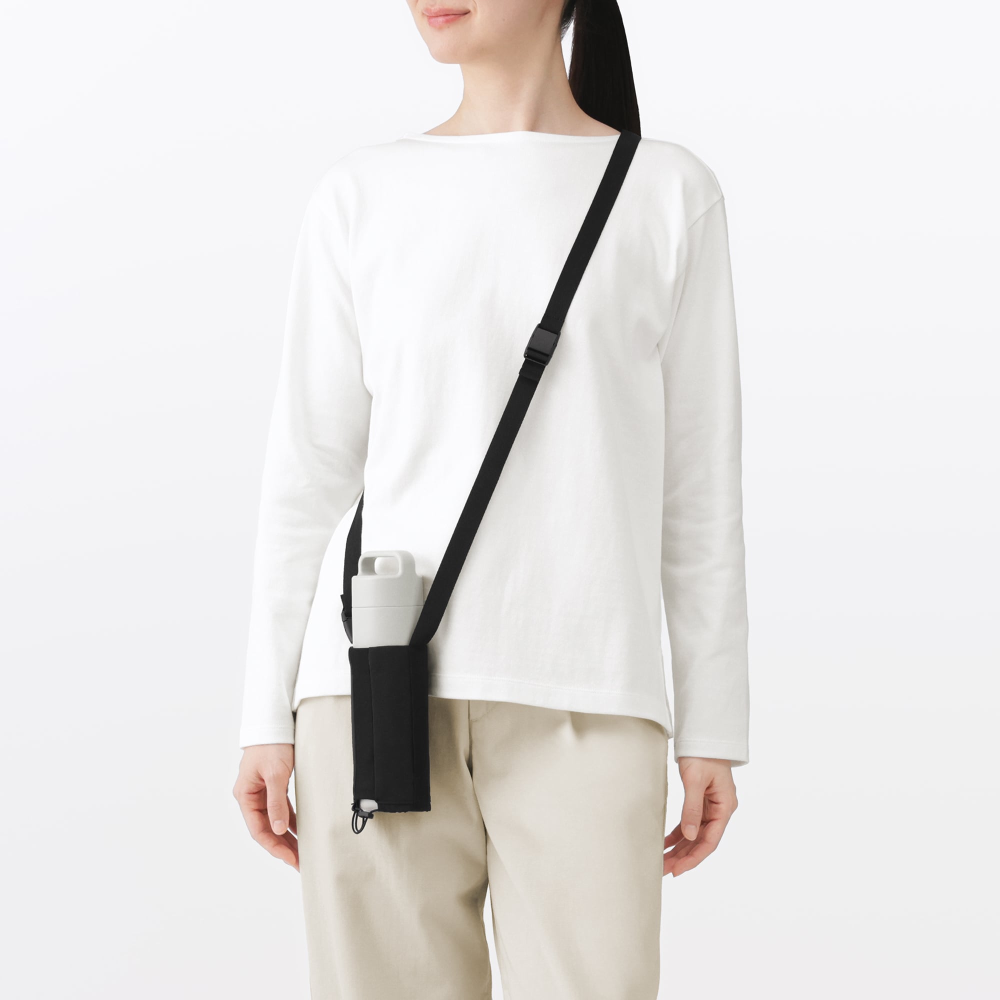 高さが調整できる　ボトル用ホルダー　小／ブラック