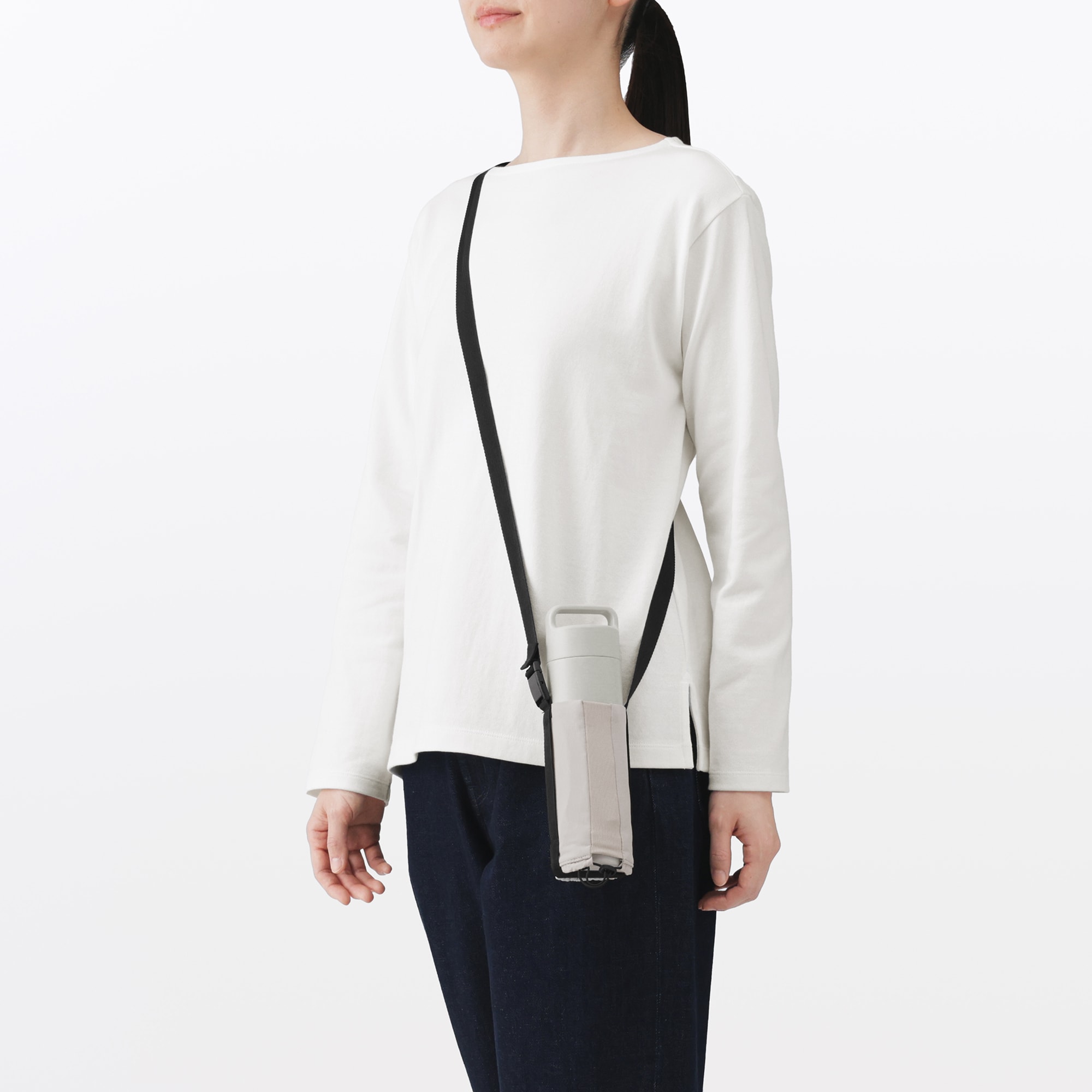 高さが調整できる　ボトル用ホルダー　小／ライトグレー