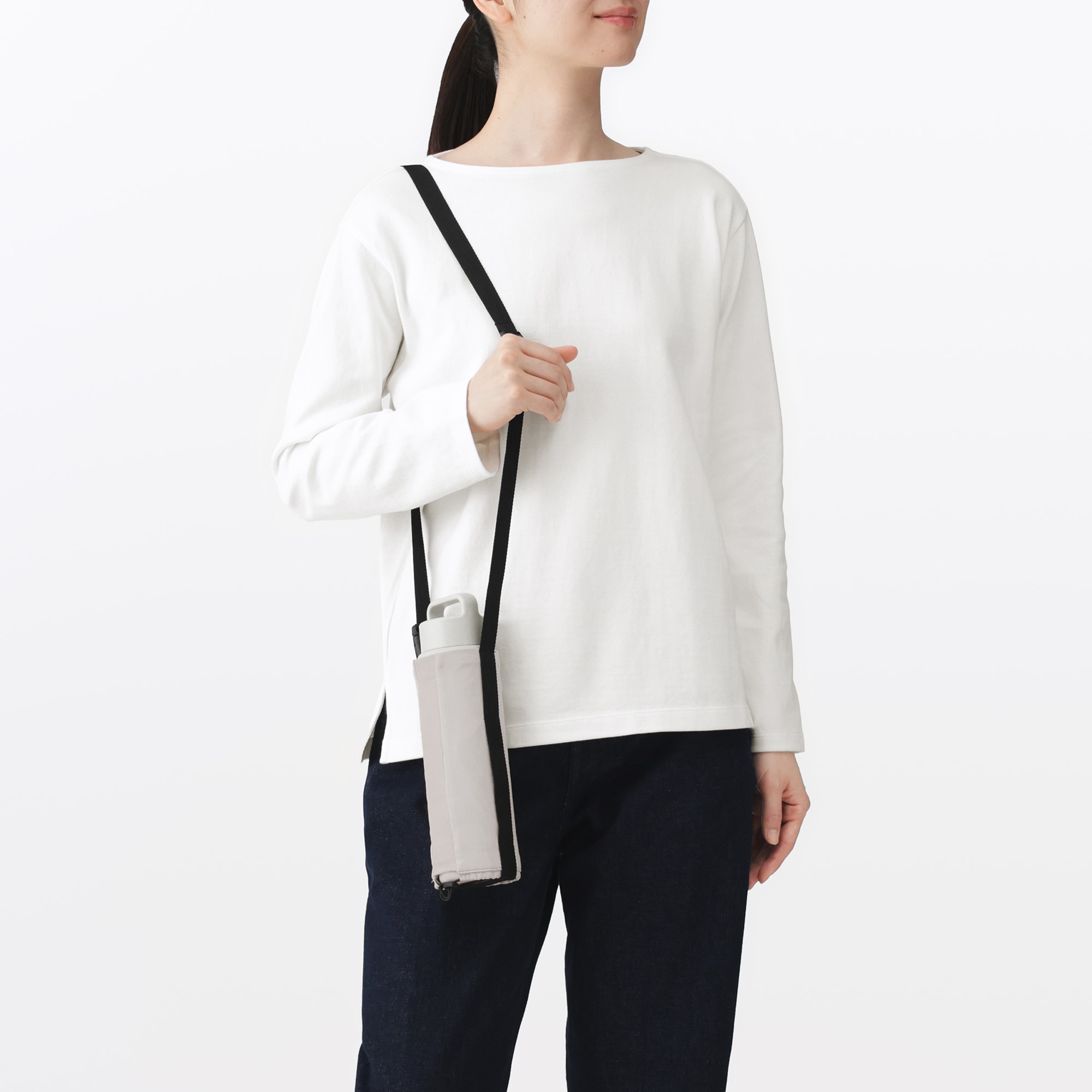 高さが調整できる　ボトル用ホルダー　大／ライトグレー