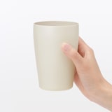 ステンレス　真空断熱二重構造　保冷タンブラー／オフ白